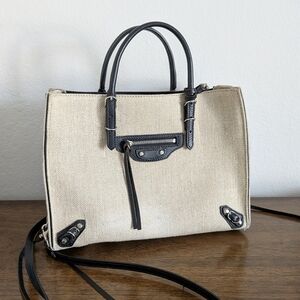 Balenciaga Mini A4 Papier Canvas Tote Bag